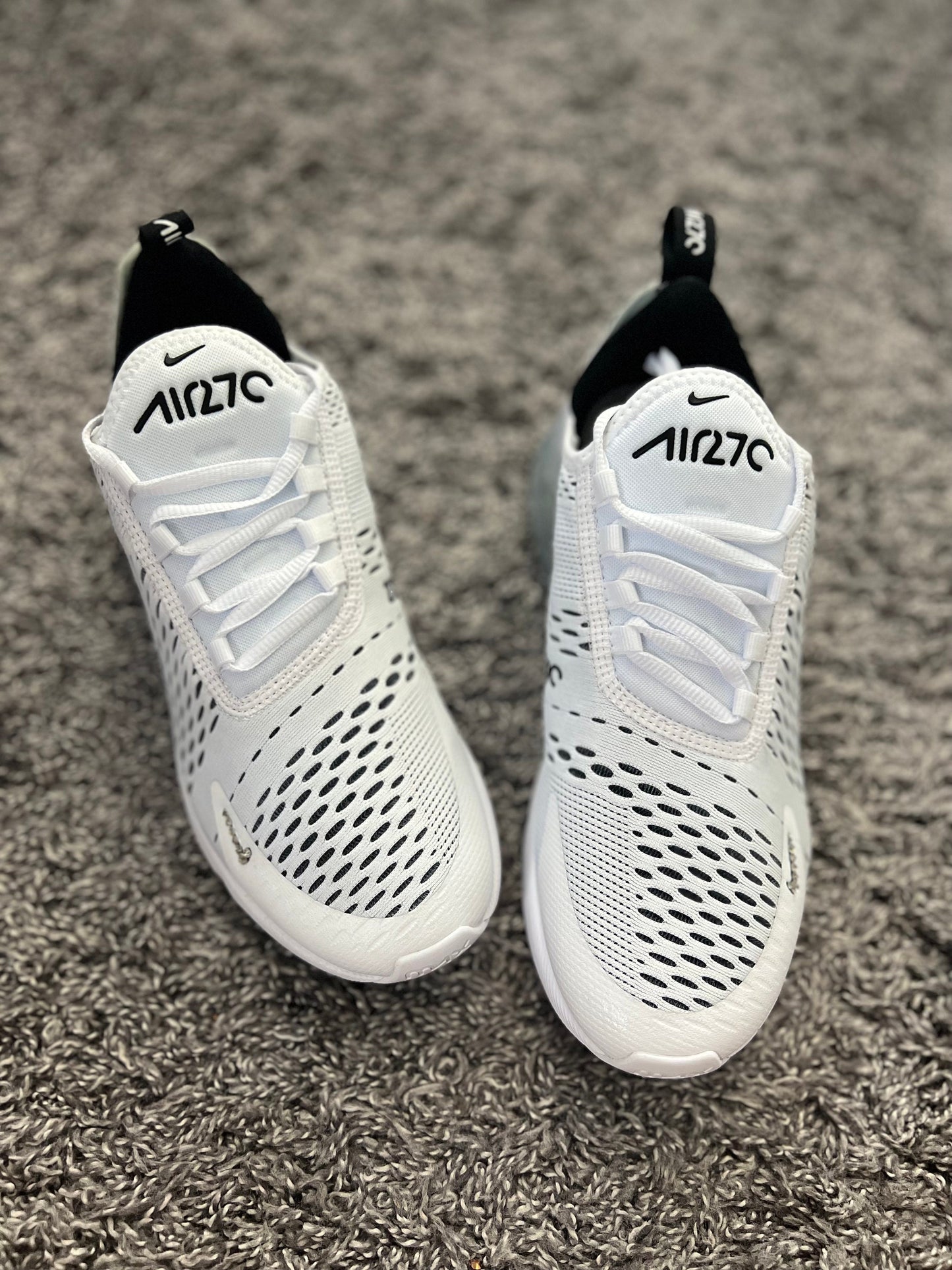 White Swarvoski air max 270 for women