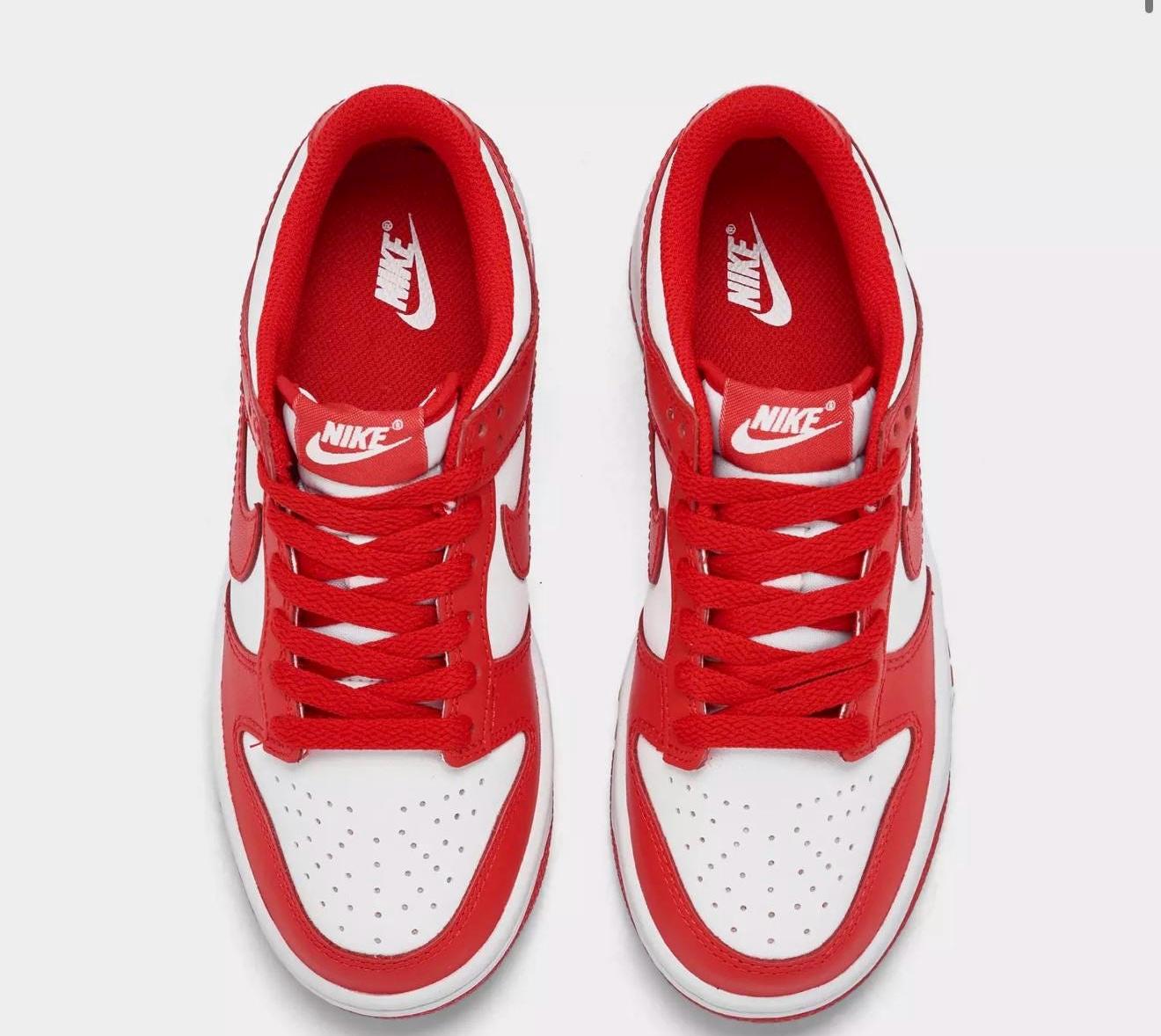 Womens/Girls red dunks with Swarvoski crystals