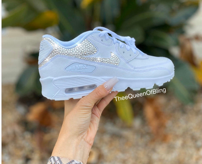 Womens air max 90 with swarvoski crystals, custom air max 90, Nike Airmax 90 with Swarvoski crystals Hover Image