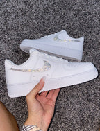 Womens Nike Airforce 1s with Swarvoski crystals, custom airforce ones, custom airforce 1s