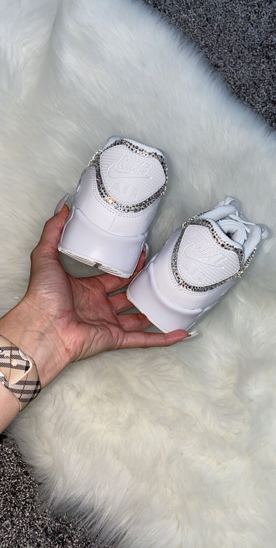 Womens air max 90 with swarvoski crystals, custom air max 90, Nike Airmax 90 with Swarvoski crystals