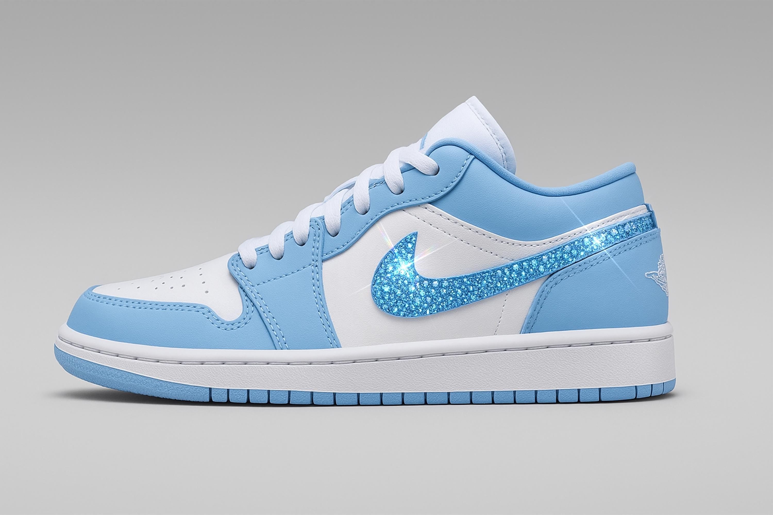 Womens Air Jordan 1 with Swarovski crystals