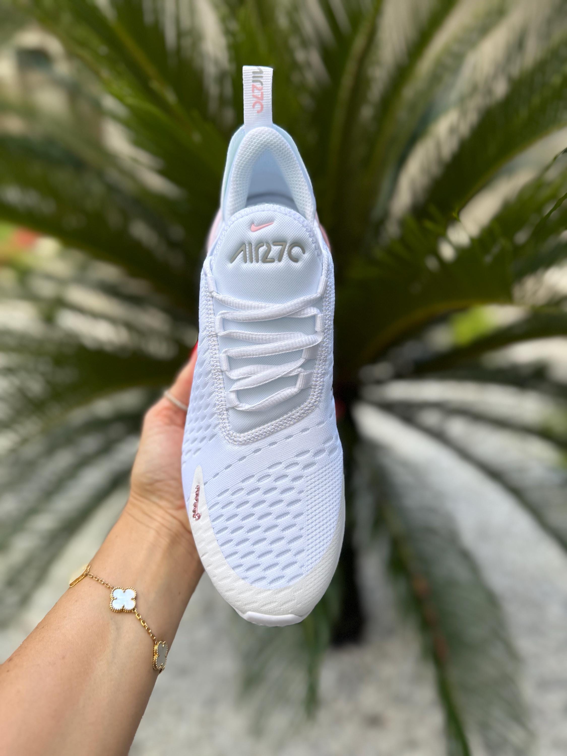 Womens Baby pink AIRMAX 270 with crystals
