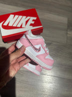 Baby Pink toddler dunks with crystals , 1st birthday shoes, girls 1st birthday outfit