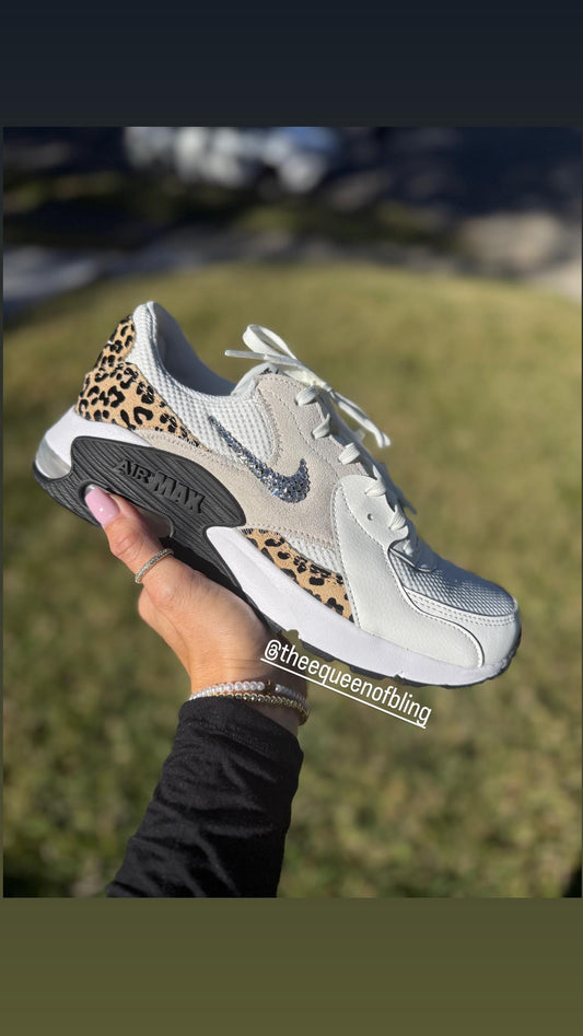Womens bling leopard AIRMAX excee with Swarvoski crystals