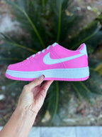 Hot Pink Air Force 1: Women's Sneakers with Swarovski Crystals