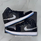Womens Swarvoski Air Jordan 1 Mid shoes