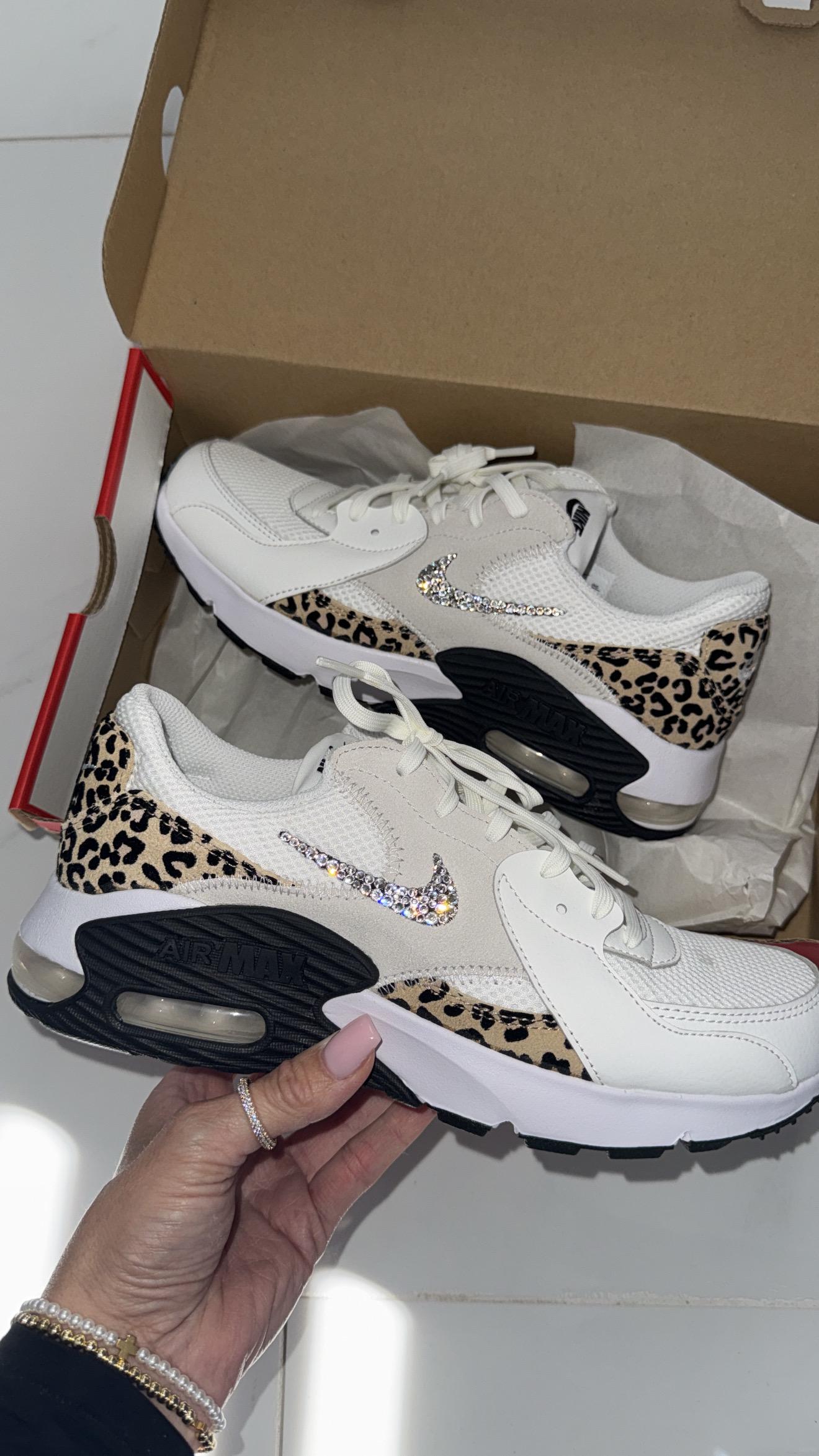Womens bling leopard AIRMAX excee with Swarvoski crystals