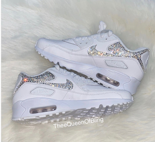 Womens air max 90 with swarvoski crystals, custom air max 90, Nike Airmax 90 with Swarvoski crystals
