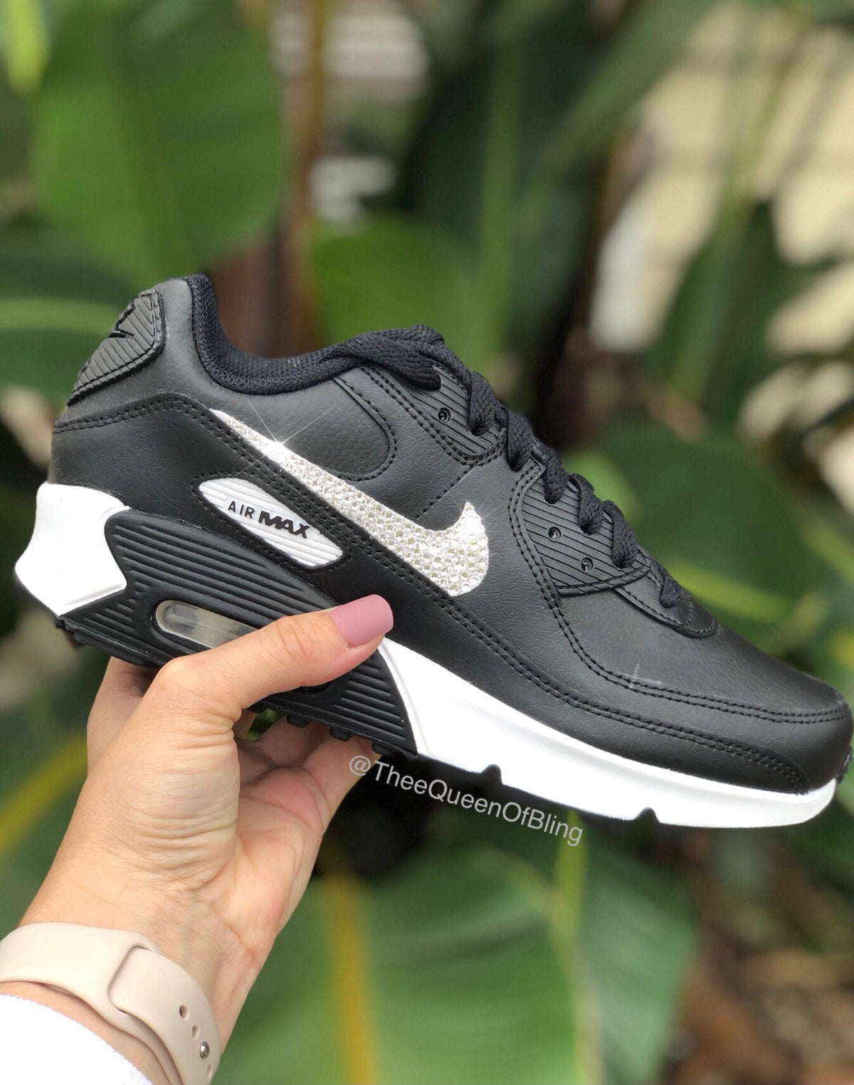 Swarovski Black and white Crystal Air Max 90