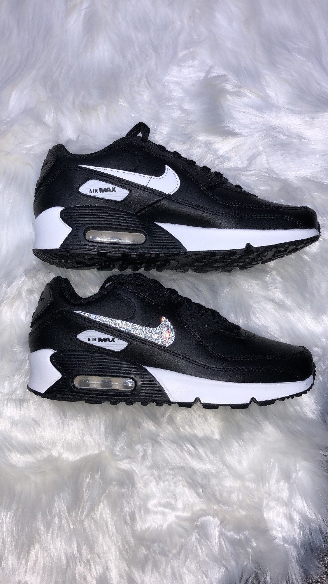 Swarovski Black and white Crystal Air Max 90