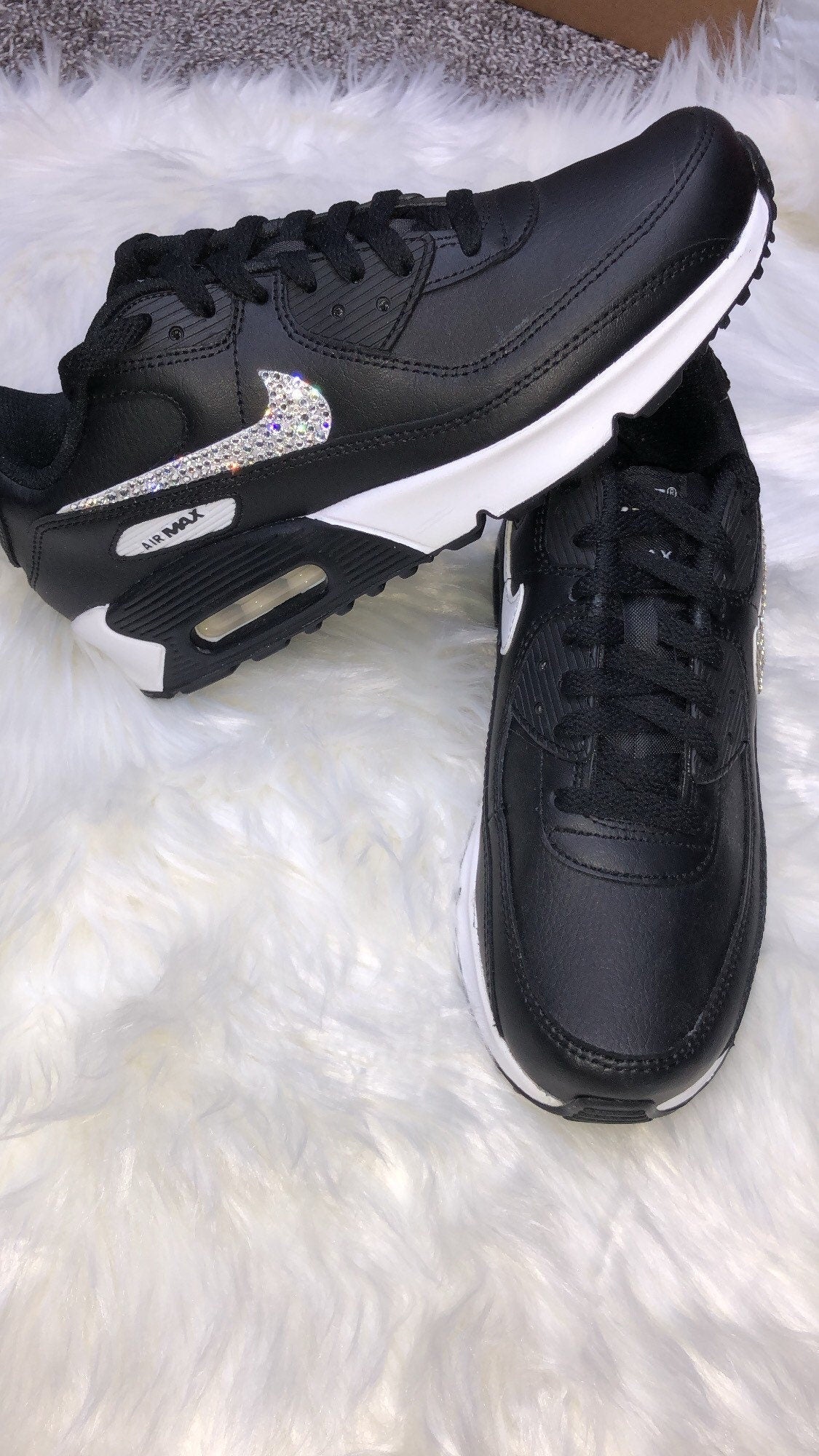 Swarovski Black and white Crystal Air Max 90