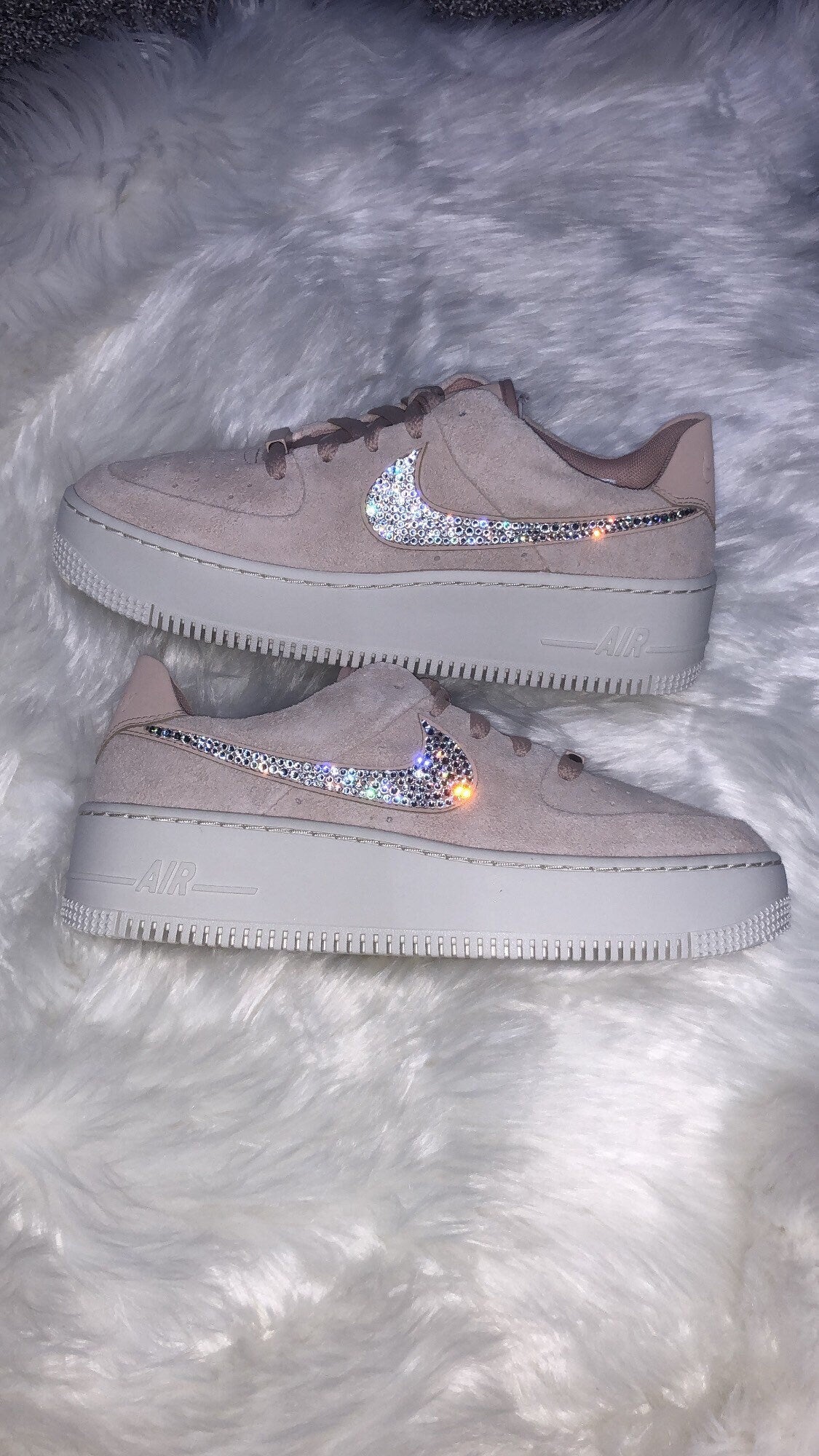 Womens Nike Airforce 1 Sage Low, Swarovski Crystal Detail