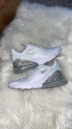 Women’s WHITE  Air max 270 with Swarvoski crystals