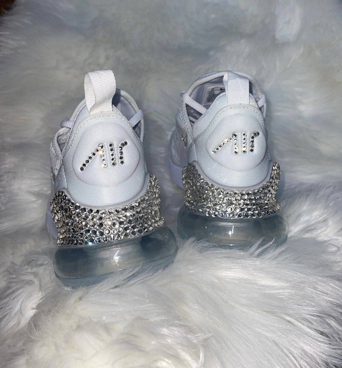 Women’s WHITE  Air max 270 with Swarvoski crystals