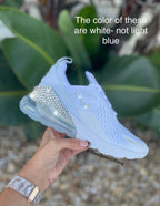 Women’s WHITE  Air max 270 with Swarvoski crystals