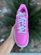 Hot Pink Air Force 1: Women's Sneakers with Swarovski Crystals