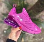 Womens RARE hot fuscia air max 270 with Swarvoski crystals, Authentic AIRMAX 270