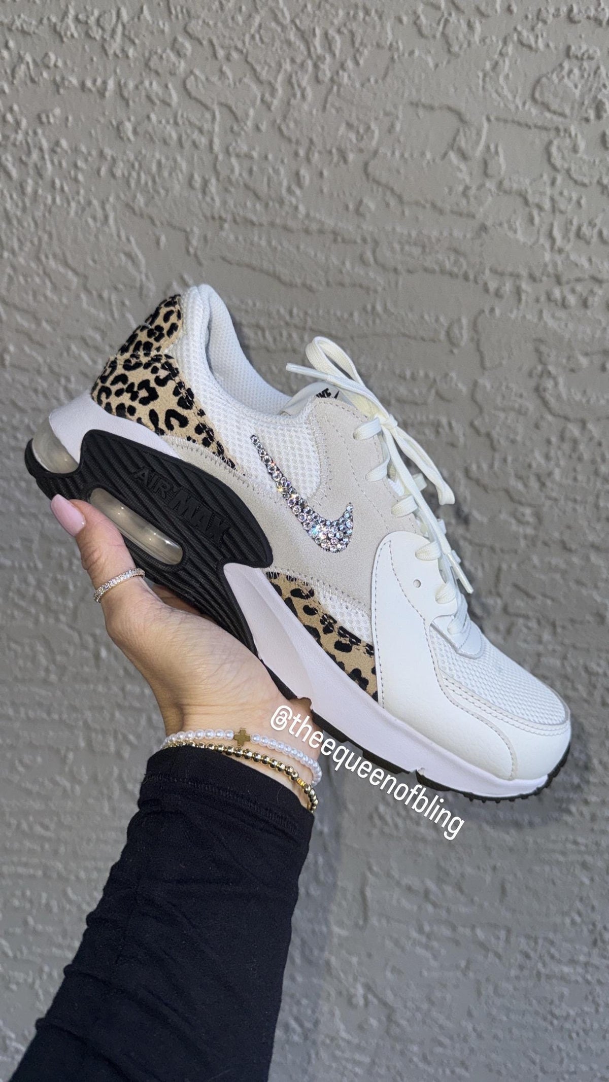 Womens bling leopard AIRMAX excee with crystals