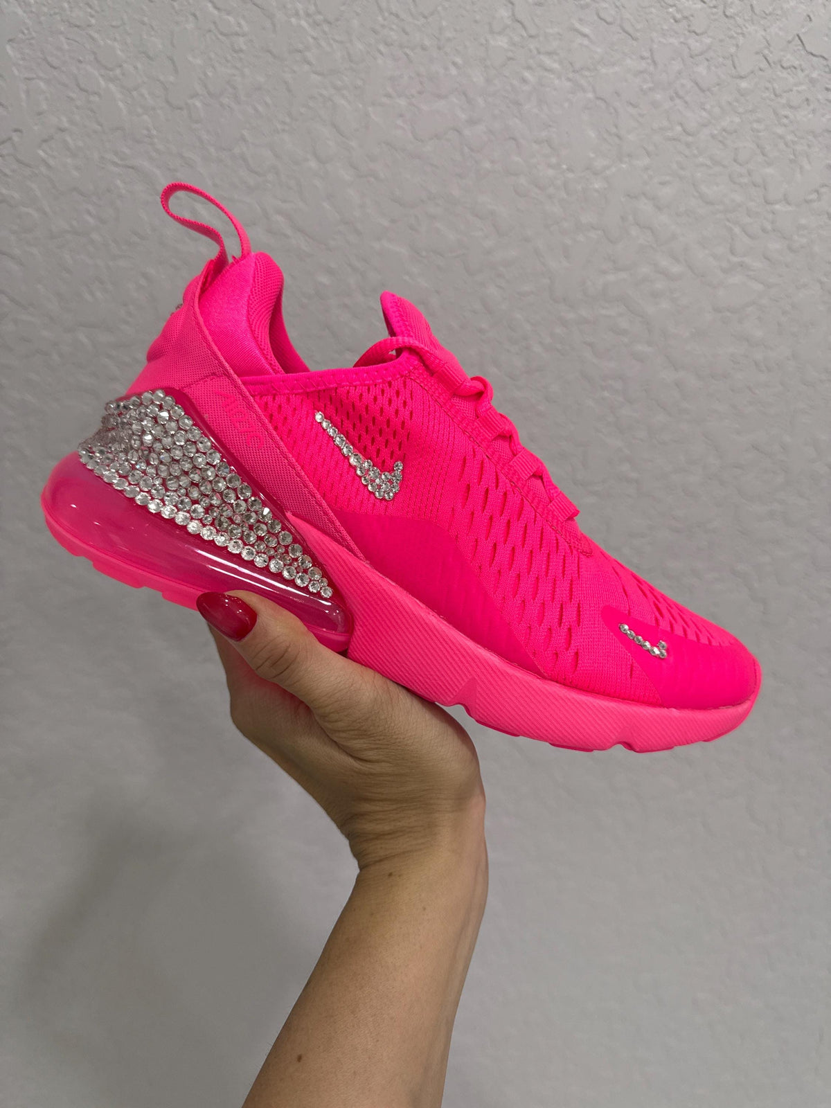 RARE hyperpink Swarvoski nike air max 270 for women