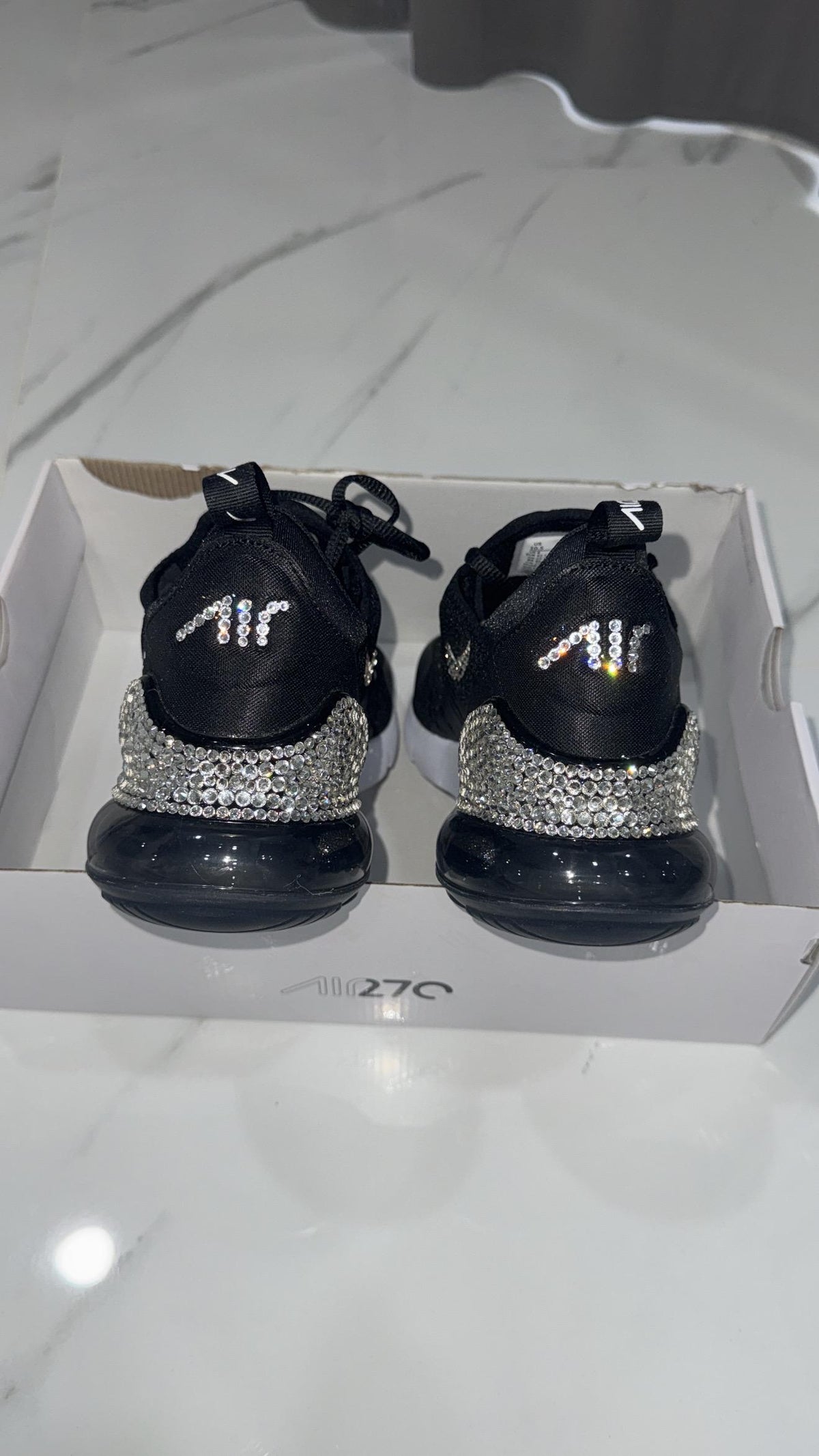 Swarvoski Black nike air max 270 for women