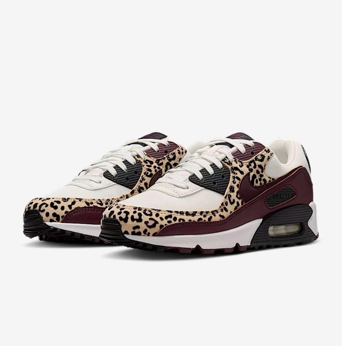 RARE Swarvoski  air max 90 women- black sail/burgundy crush