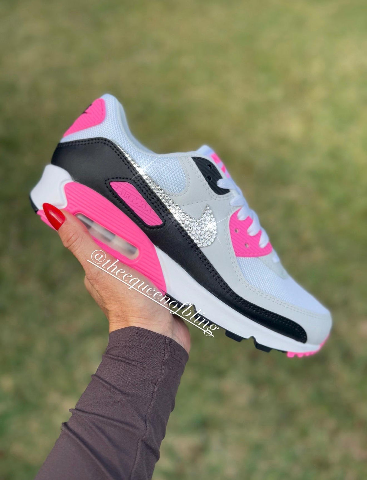 Womens pink bling air max 90