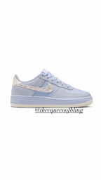 Baby blue airforce 1s with Swarovski® Crystals