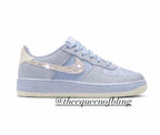 Baby blue airforce 1s with Swarovski® Crystals