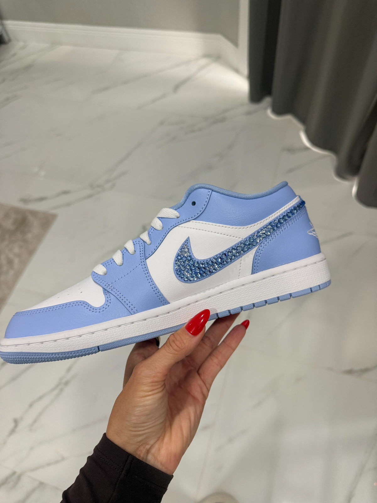 Womens Air Jordan 1 with Swarovski crystals