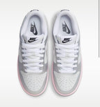 Womens pink and silver  dunk low LX with Swarovski crystals