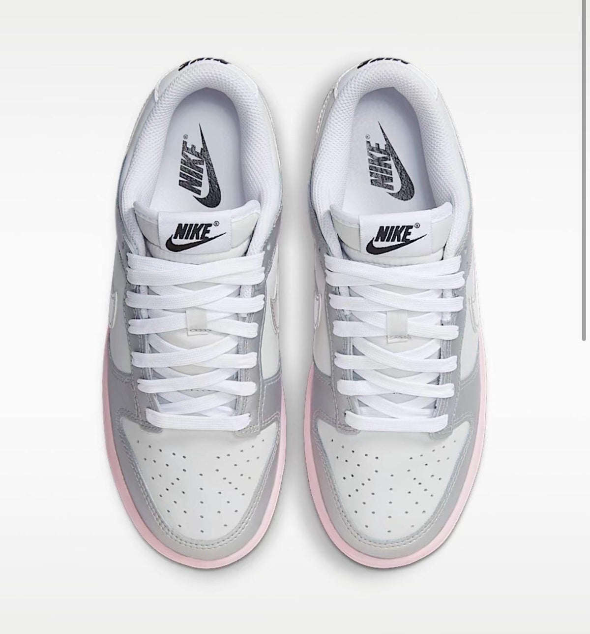 Womens pink and silver  dunk low LX with Swarovski crystals
