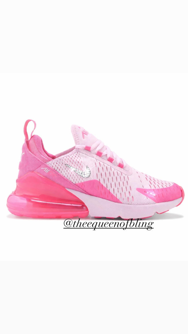 NEW! Triple pink girls/Women bling hot pink AIRMAX 270 Main Image