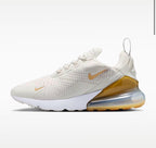 NEW!  Cream and gold Swarvoski  air max 270 for women