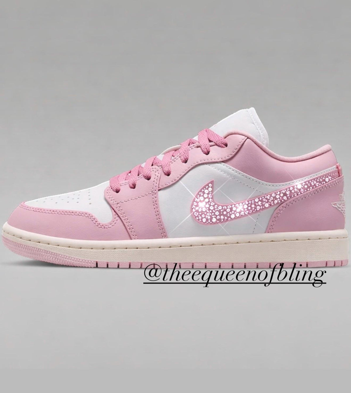 New! Womens Air Jordan 1 low with  Swarovski crystals