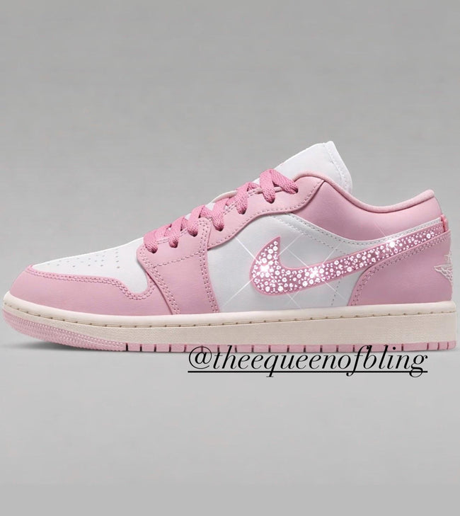 New! Womens Air Jordan 1 low with  Swarovski crystals Main Image