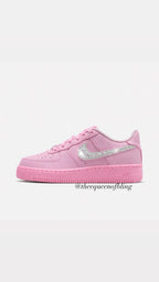 Pink airforce 1s with Swarvoski crystals