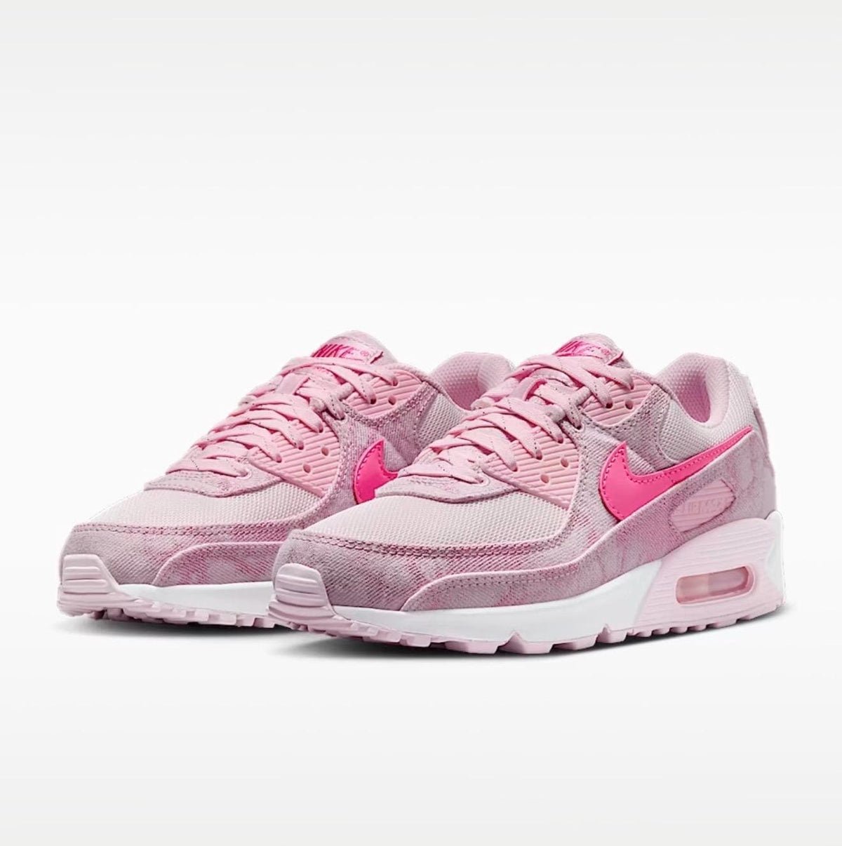 Womens pink denim AIRMAX 90 with Swarvoski crystals