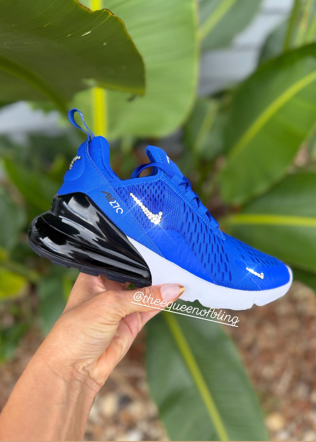 NEW!! Womens bling royal blue AIRMAX 270