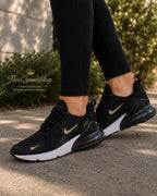 Black and gold womens AIRMAX 270 with gold Swarvoski crystals