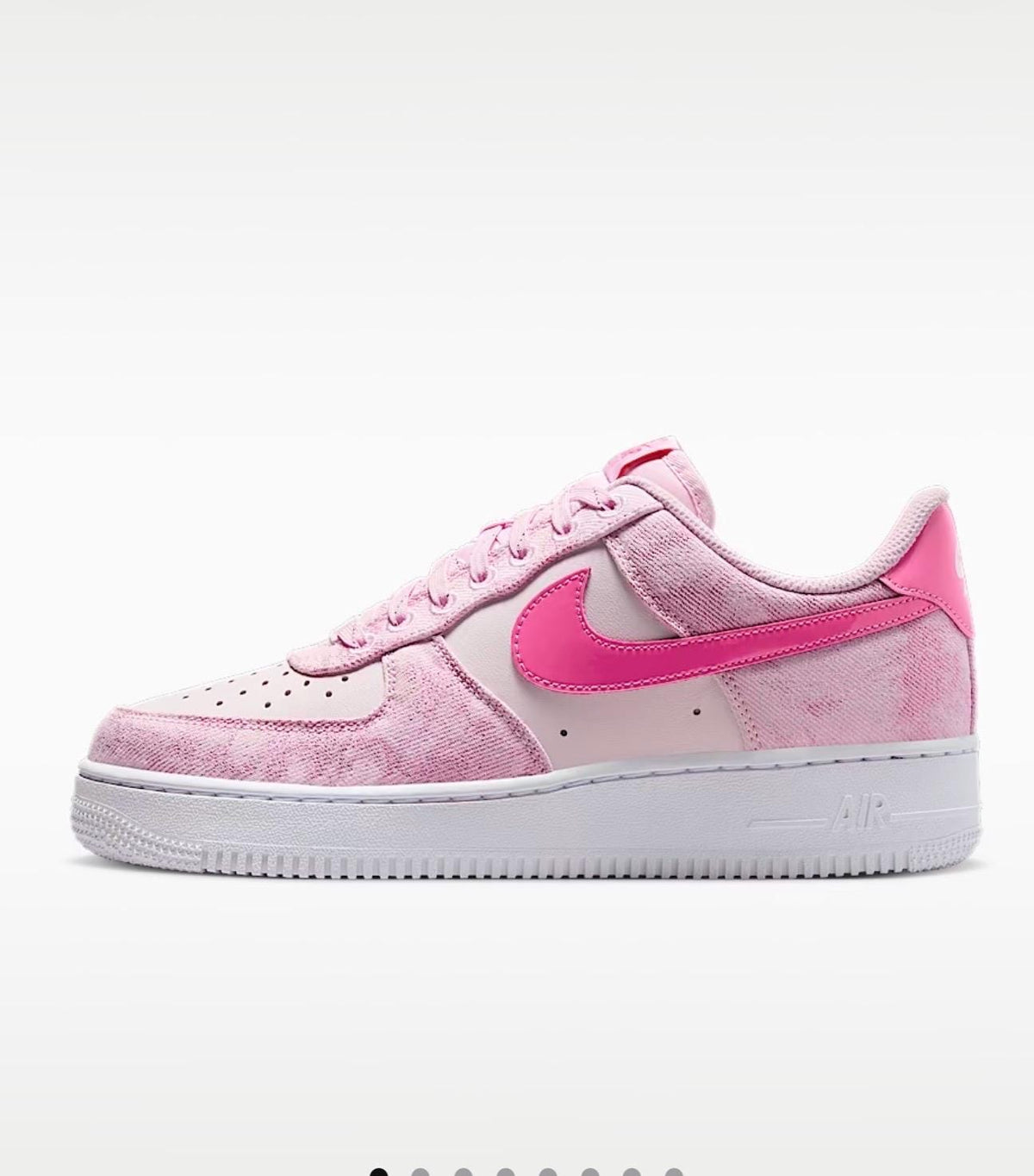 Womens bling pink denim Air Force 1, Swarovski Crystal Accents