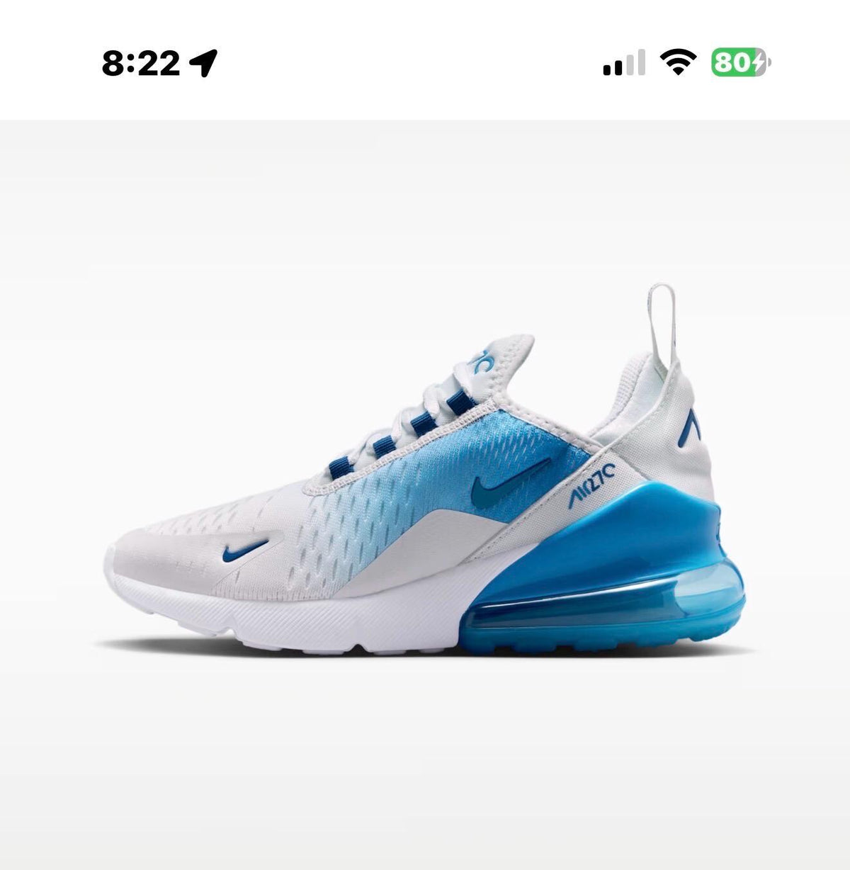 Womens blue bling AIRMAX 270 with  crystals