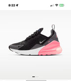 Womens pink and black bling AIRMAX 270 with Swarvoski crystals
