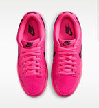 Womens hot pink and black dunks with Swarovski crystals