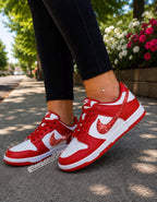 Womens/Girls red dunks with Swarvoski crystals