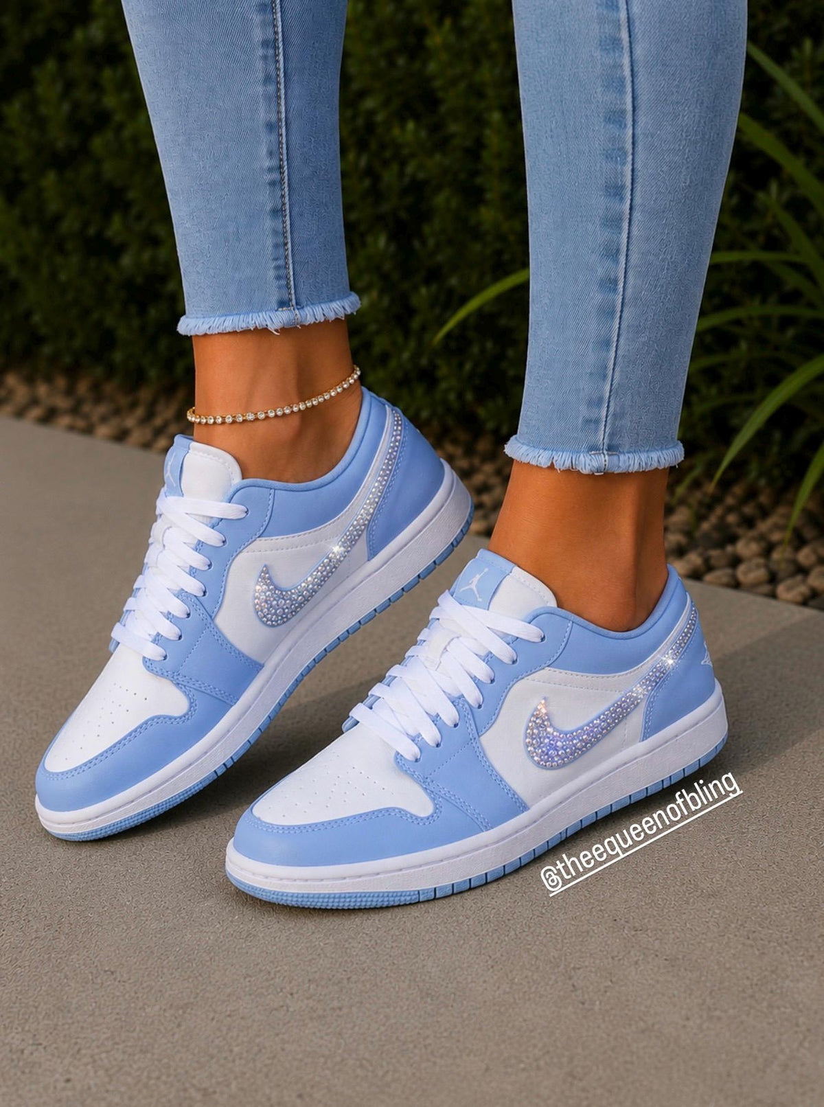 Womens Air Jordan 1 with Swarovski crystals