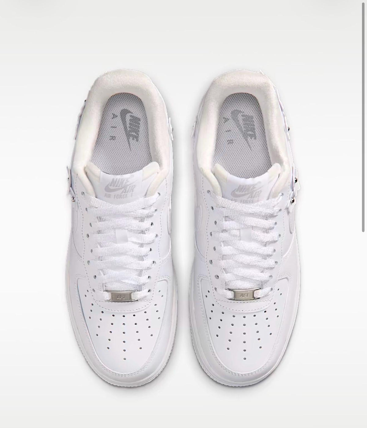 Womens bling Air Force 1 with Swarovski Crystal Accents and florettes