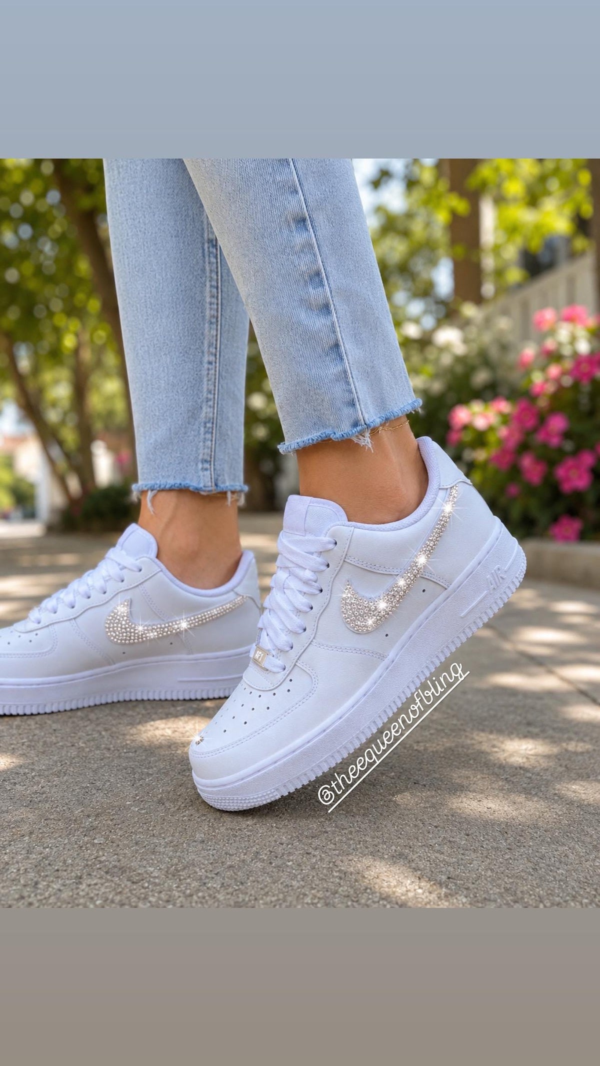 Womens  Air Force 1, Swarovski Crystal Accents