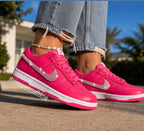Womens Hyperpink dunks with Swarvoski crystals