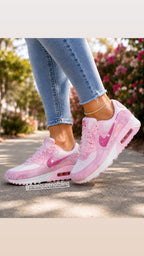 Womens pink denim AIRMAX 90 with Swarvoski crystals